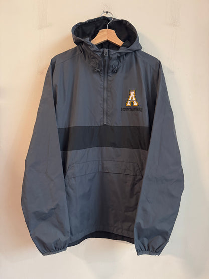 00s Appalachian State University Grey & Black Sport-Tek Windbreaker (L)