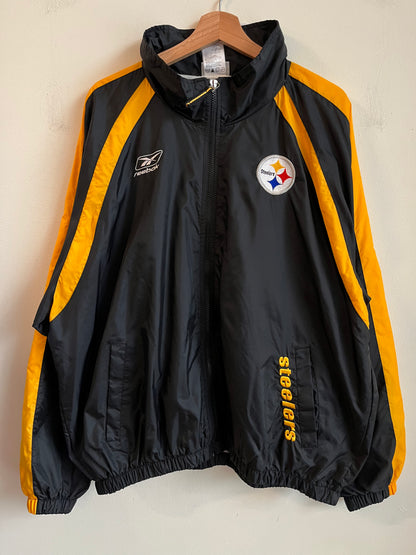 00s Pittsburgh Steelers Reebok Embroidered Windbreaker (XL)