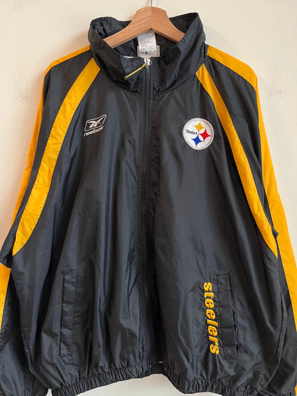 00s Pittsburgh Steelers Reebok Embroidered Windbreaker (XL)