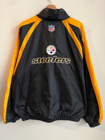 00s Pittsburgh Steelers Reebok Embroidered Windbreaker (XL)