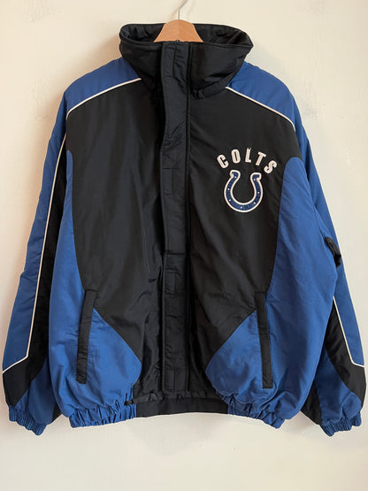 2010s Indianapolis Colts Two Toned Spell Out Puffer Jacket (L)