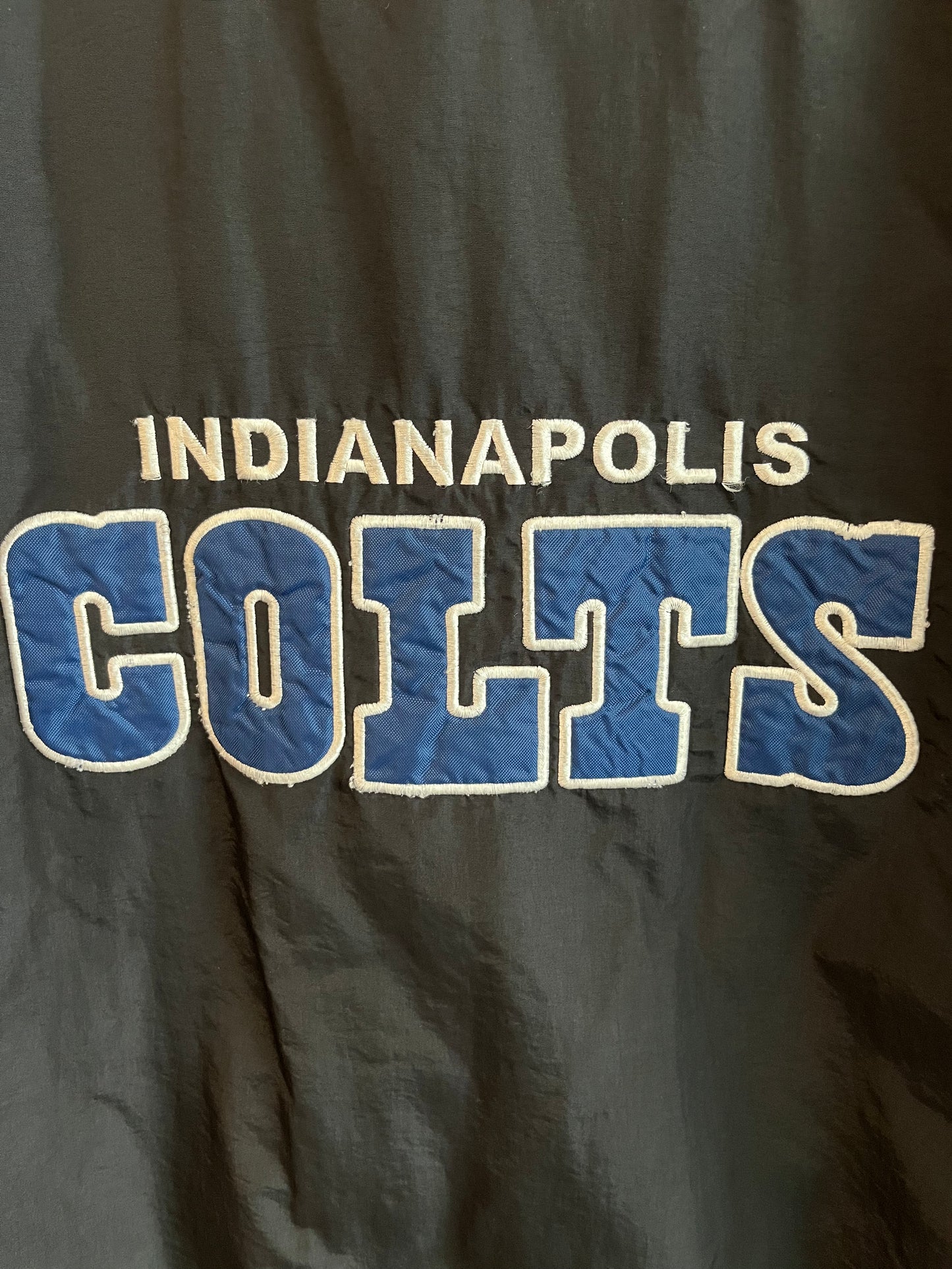 2010s Indianapolis Colts Two Toned Spell Out Puffer Jacket (L)