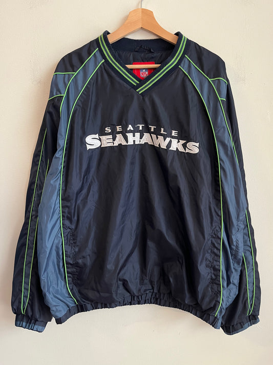 00s Seattle Seahawks Spell Out Windbreaker (XL)