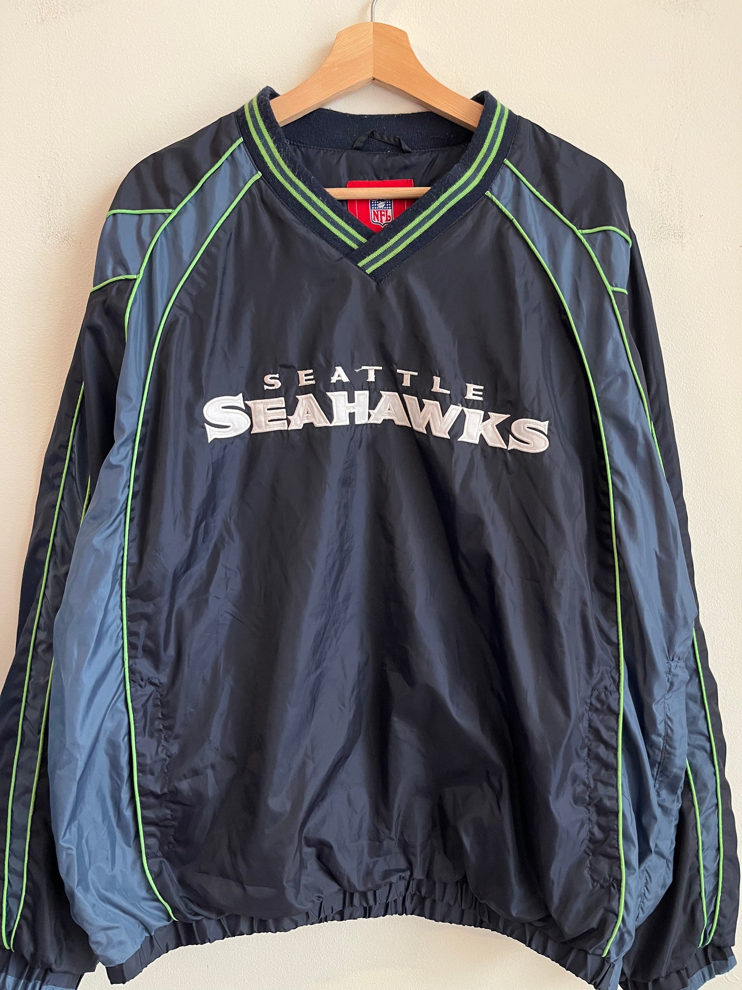 00s Seattle Seahawks Spell Out Windbreaker (XL)