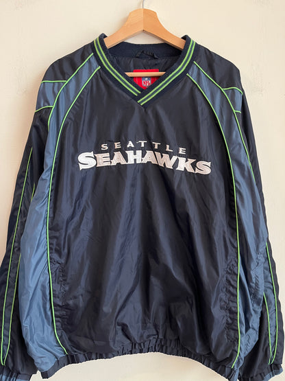 00s Seattle Seahawks Spell Out Windbreaker (XL)