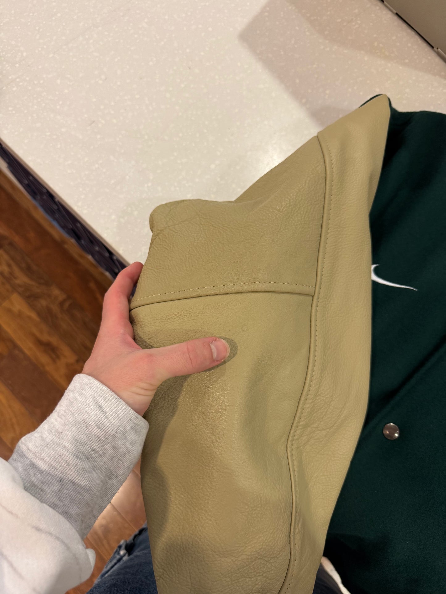 90s Michigan State Nike Varsity Leather Deadstock Jacket (L)