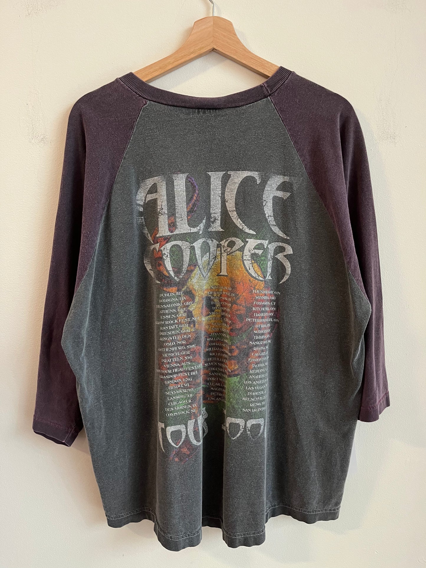 2004 Alice Cooper Tour Quarter Sleeve Tee (XL)