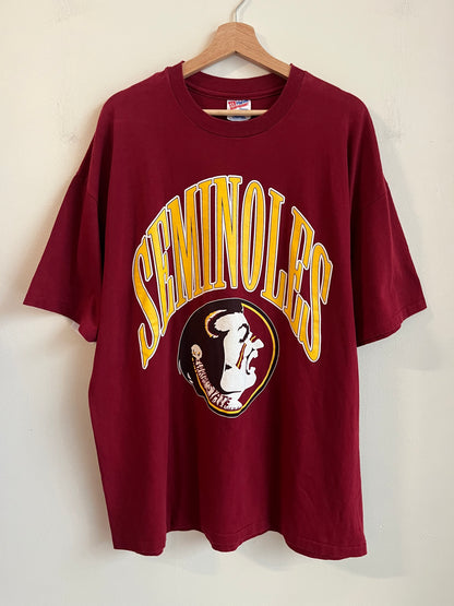 1990s Florida State Seminoles Big Spell Out Hanes Tee (XXL)
