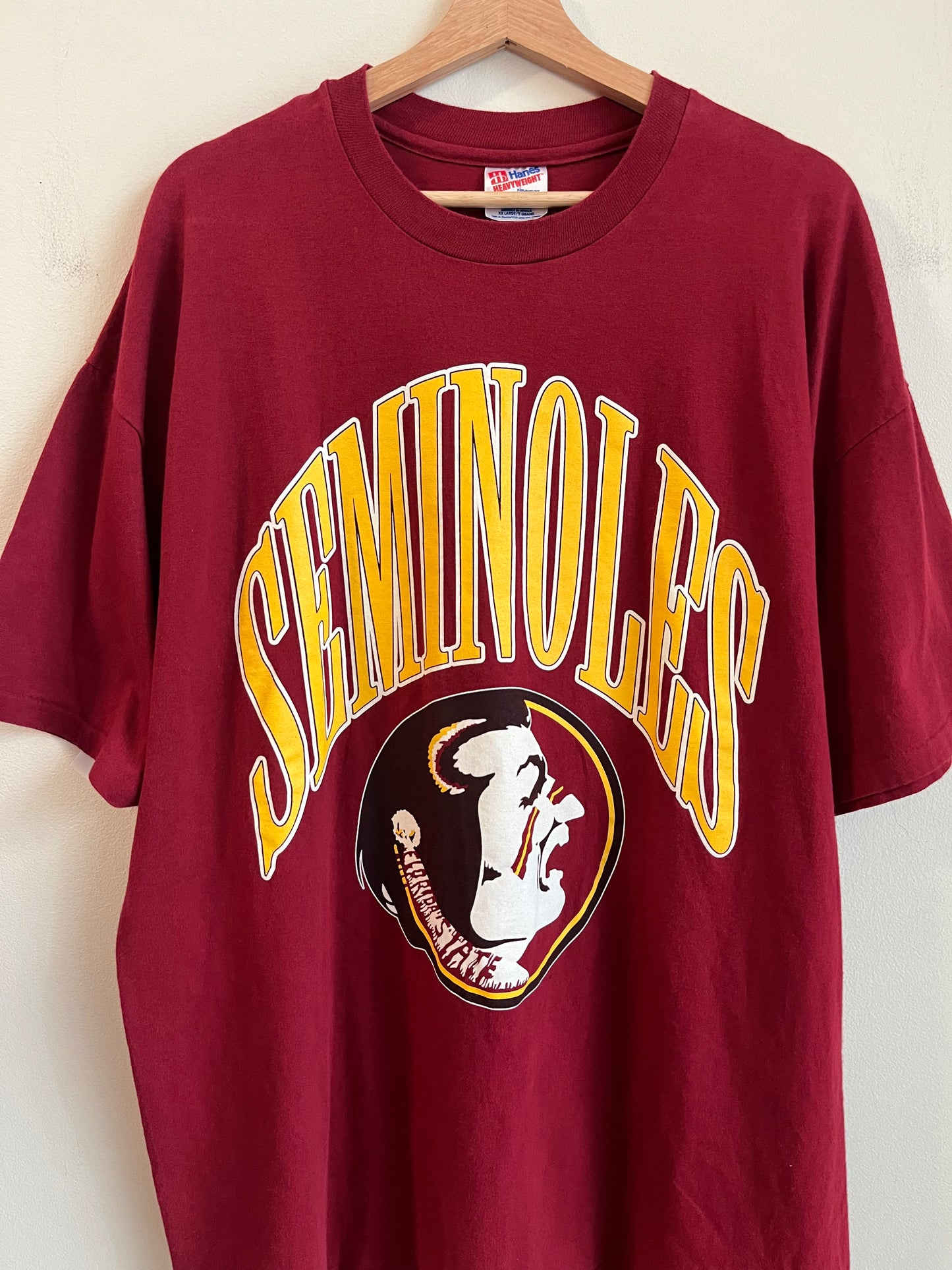 1990s Florida State Seminoles Big Spell Out Hanes Tee (XXL)