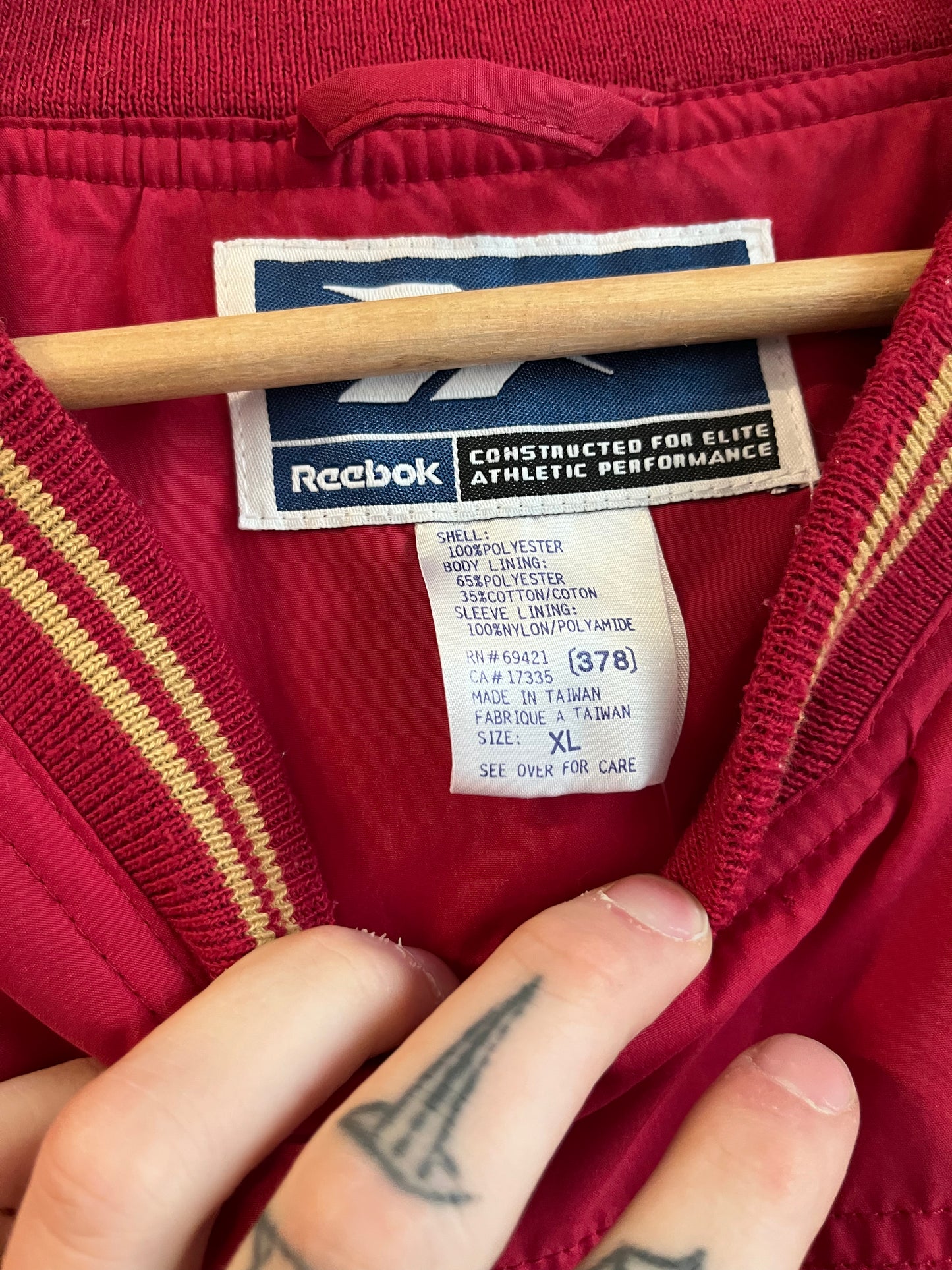 90s Boston College Spell Out Reebok Windbreaker (XL)