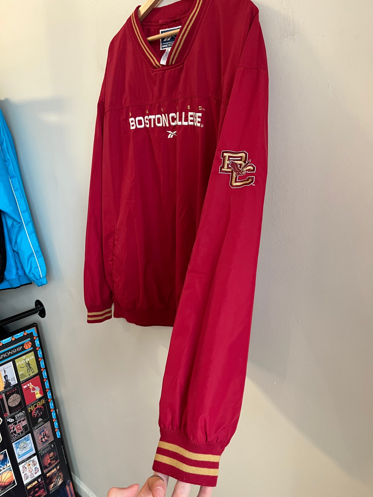 90s Boston College Spell Out Reebok Windbreaker (XL)
