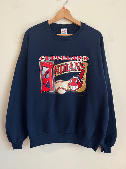 1996 Cleveland Indians Spell Out Jerzees Crewneck (XL)