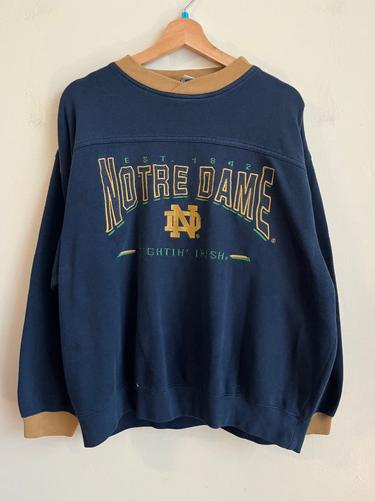 1990s Notre Dame Spell Out Lee Crewneck (L)