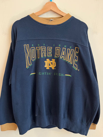 1990s Notre Dame Spell Out Lee Crewneck (L)