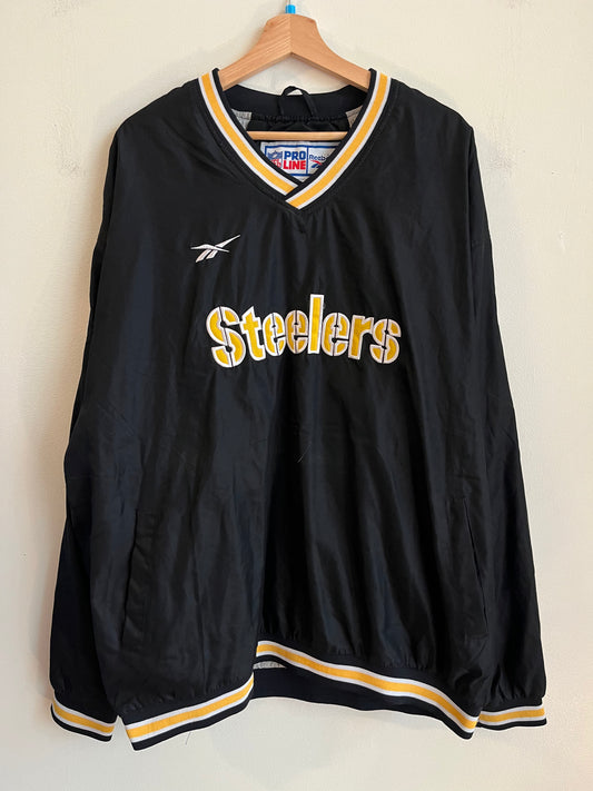 90s Pittsburgh Steelers Reebok Pro LIne Windbreaker (XXL)