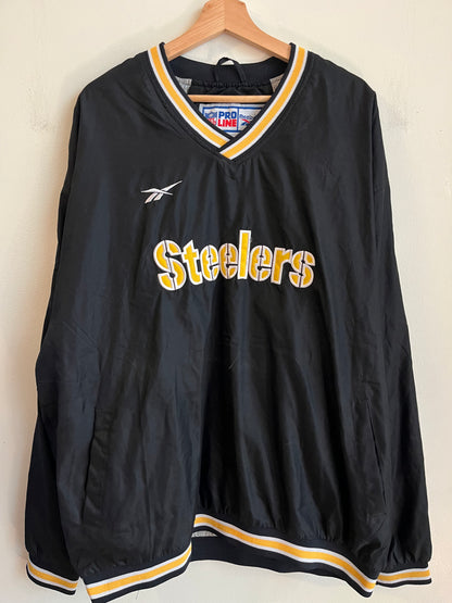 90s Pittsburgh Steelers Reebok Pro LIne Windbreaker (XXL)