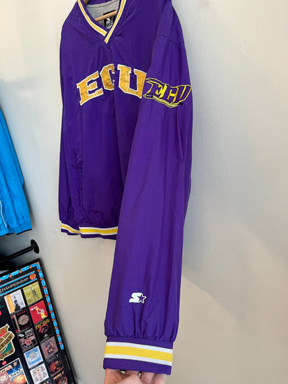 00s East Carolina Spell Out Purple Starter Windbreaker (L)