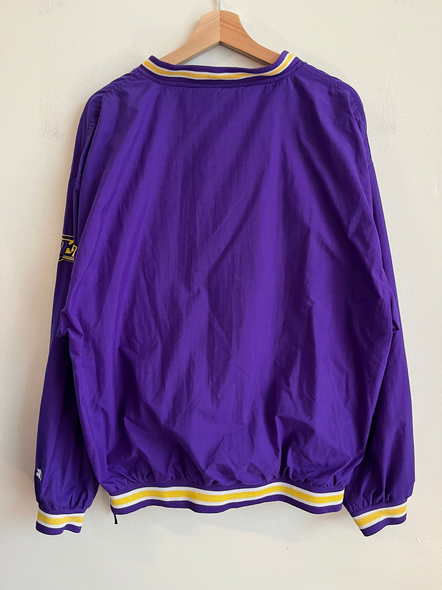 00s East Carolina Spell Out Purple Starter Windbreaker (L)