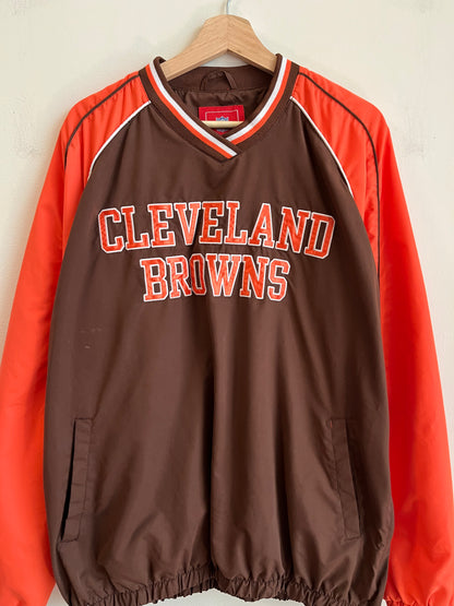 2000s Cleveland Browns Two Tone Spell Out Windbreaker (L)