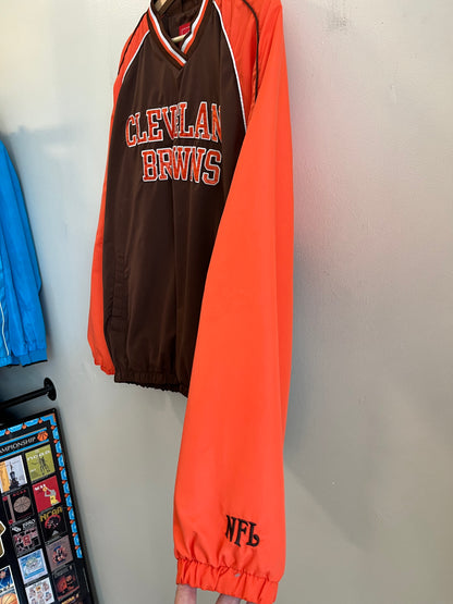 2000s Cleveland Browns Two Tone Spell Out Windbreaker (L)