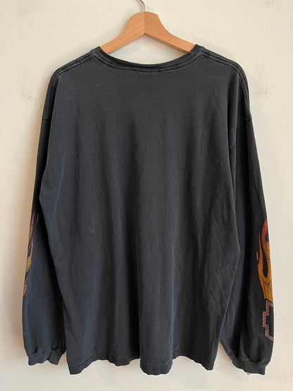 00s Chevrolet Racing Flames Long -Sleeve Faded Shirt (L)