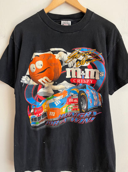 1999 M&Ms Ernie Irvan Nascar Faded Black Tee (L)