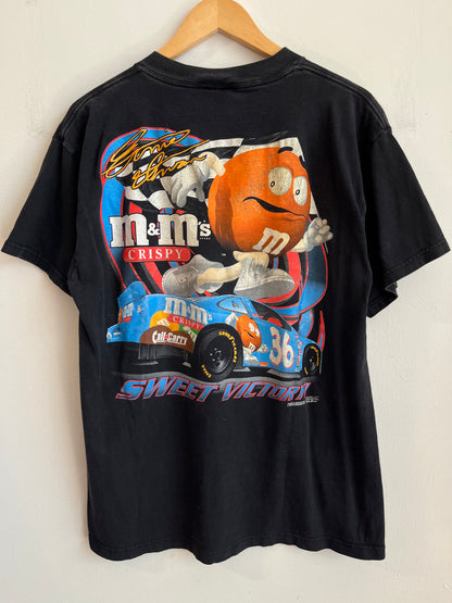 1999 M&Ms Ernie Irvan Nascar Faded Black Tee (L)