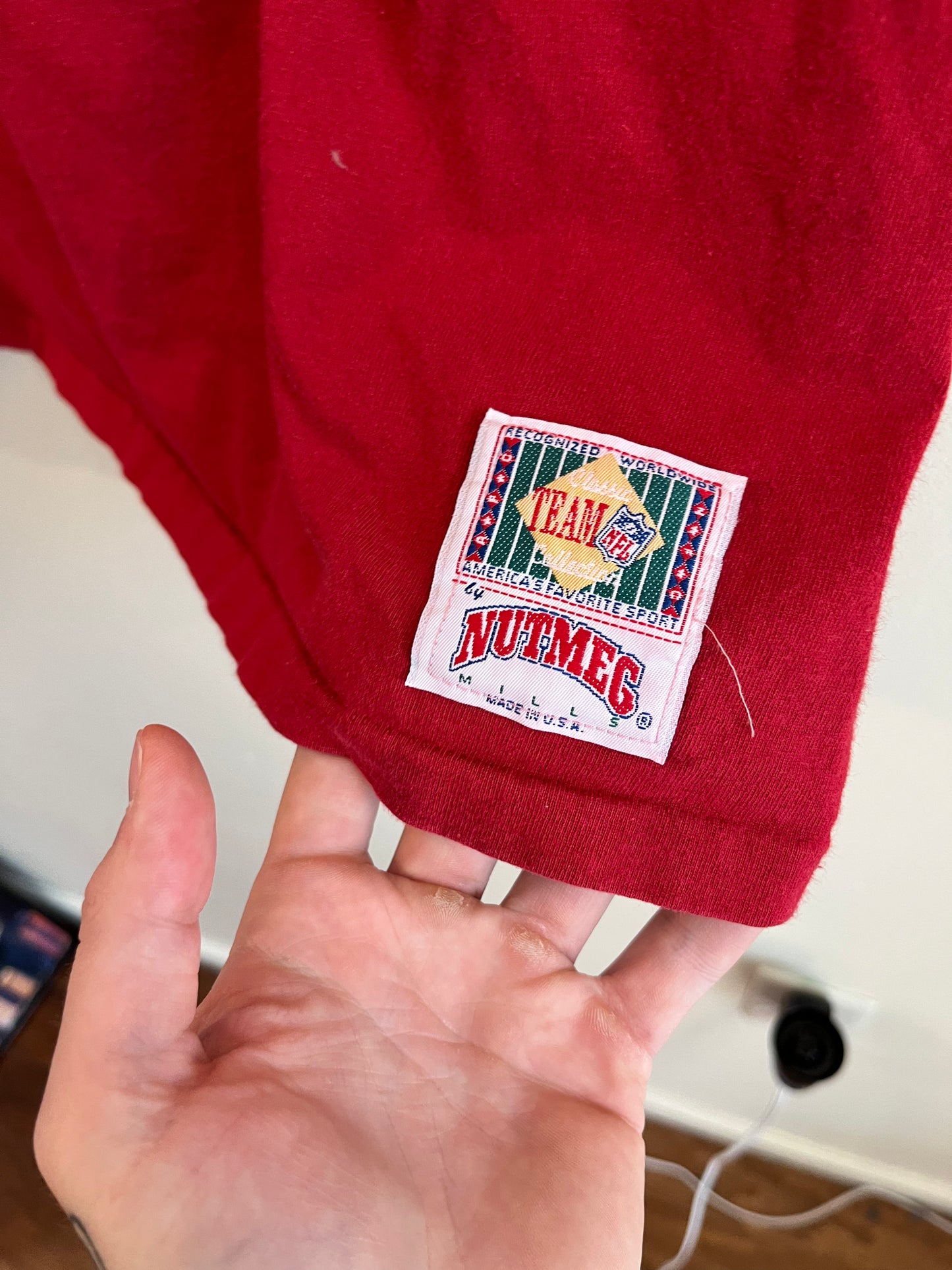 1990s Washington Redskins Spell Out Nutmeg Red Tee (XL)