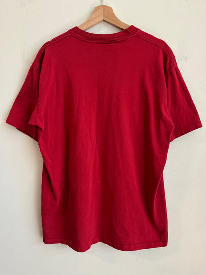 1990s Washington Redskins Spell Out Nutmeg Red Tee (XL)