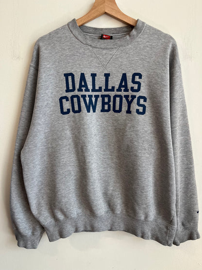 90s Dallas Cowboys Spell Out Nike Crewneck (M)