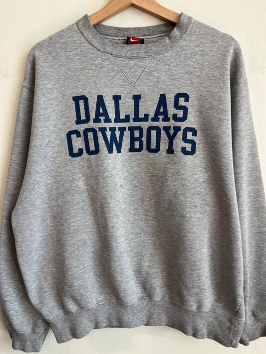 90s Dallas Cowboys Spell Out Nike Crewneck (M)