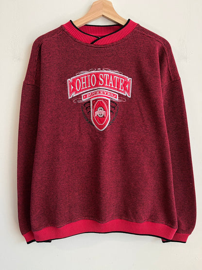 90s Ohio State Buckeyes Embroidered Spell Out Crewneck (XL)