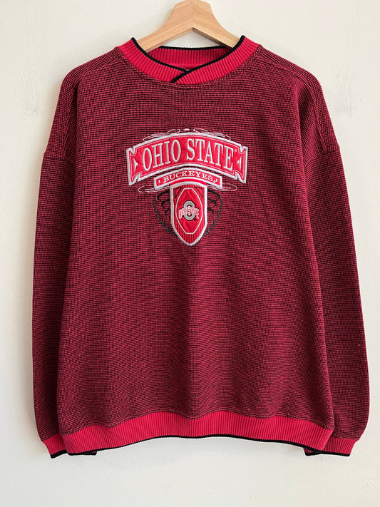 90s Ohio State Buckeyes Embroidered Spell Out Crewneck (XL)