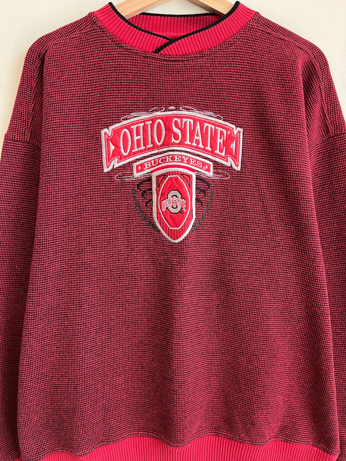 90s Ohio State Buckeyes Embroidered Spell Out Crewneck (XL)