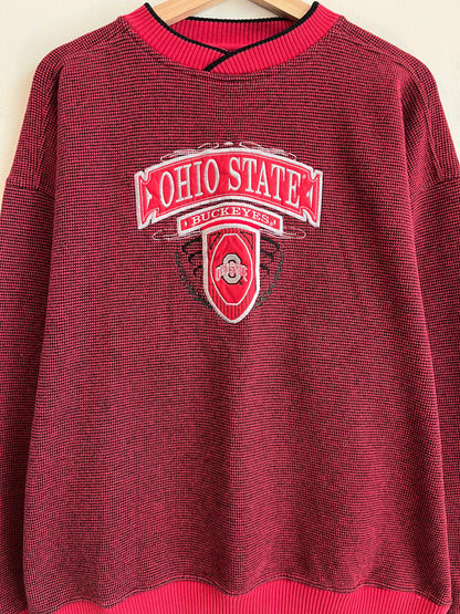 90s Ohio State Buckeyes Embroidered Spell Out Crewneck (XL)