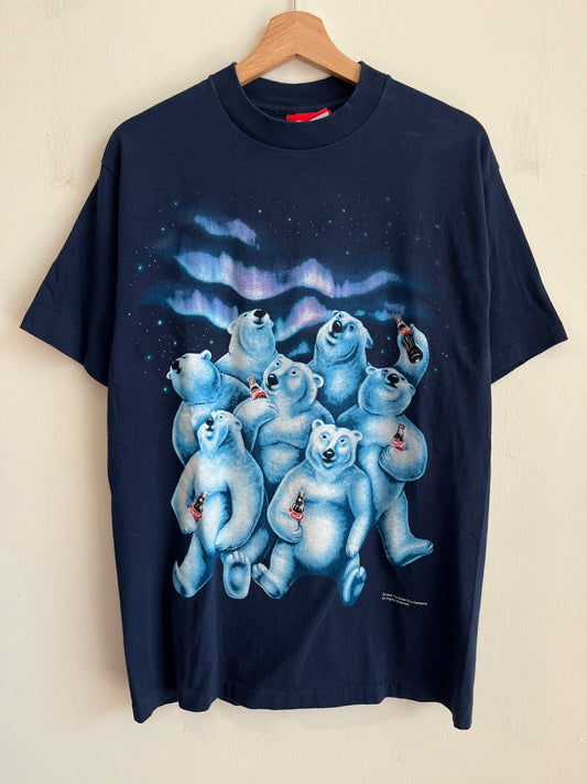 1994 Coca Cola Polar Bears Navy Tee (L)