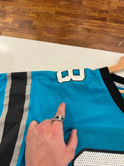 00s Carolina Panthers Jonathan Stewart Blue Reebok Jersey (L)