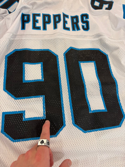 00s Carolina Panthers Julius Peppers Reebok Away Jersey (L)