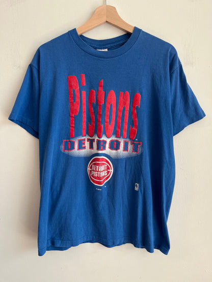90s Detroit Pistons Spell Out NBA Tee (L)