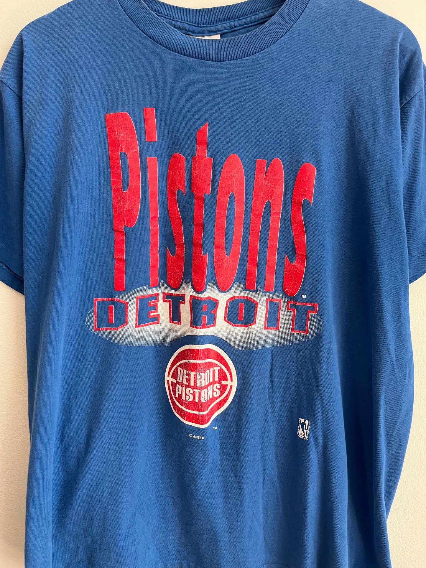 90s Detroit Pistons Spell Out NBA Tee (L)