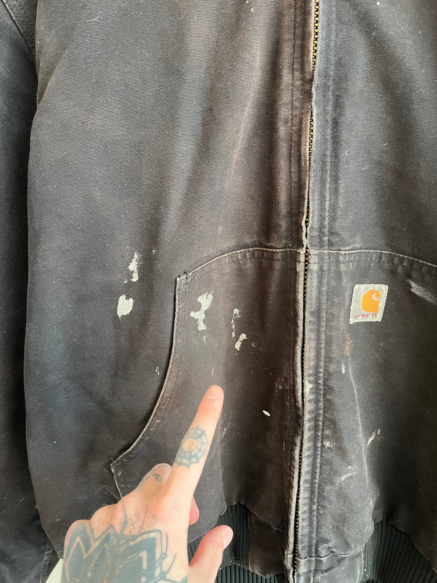 2021 Carhartt Paint Faded Black Jacket (L)