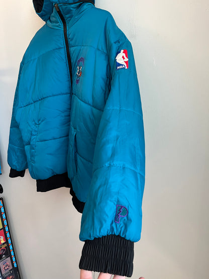 90s Charlotte Hornets Reversible Pro Player Puffer Jacket (XL)