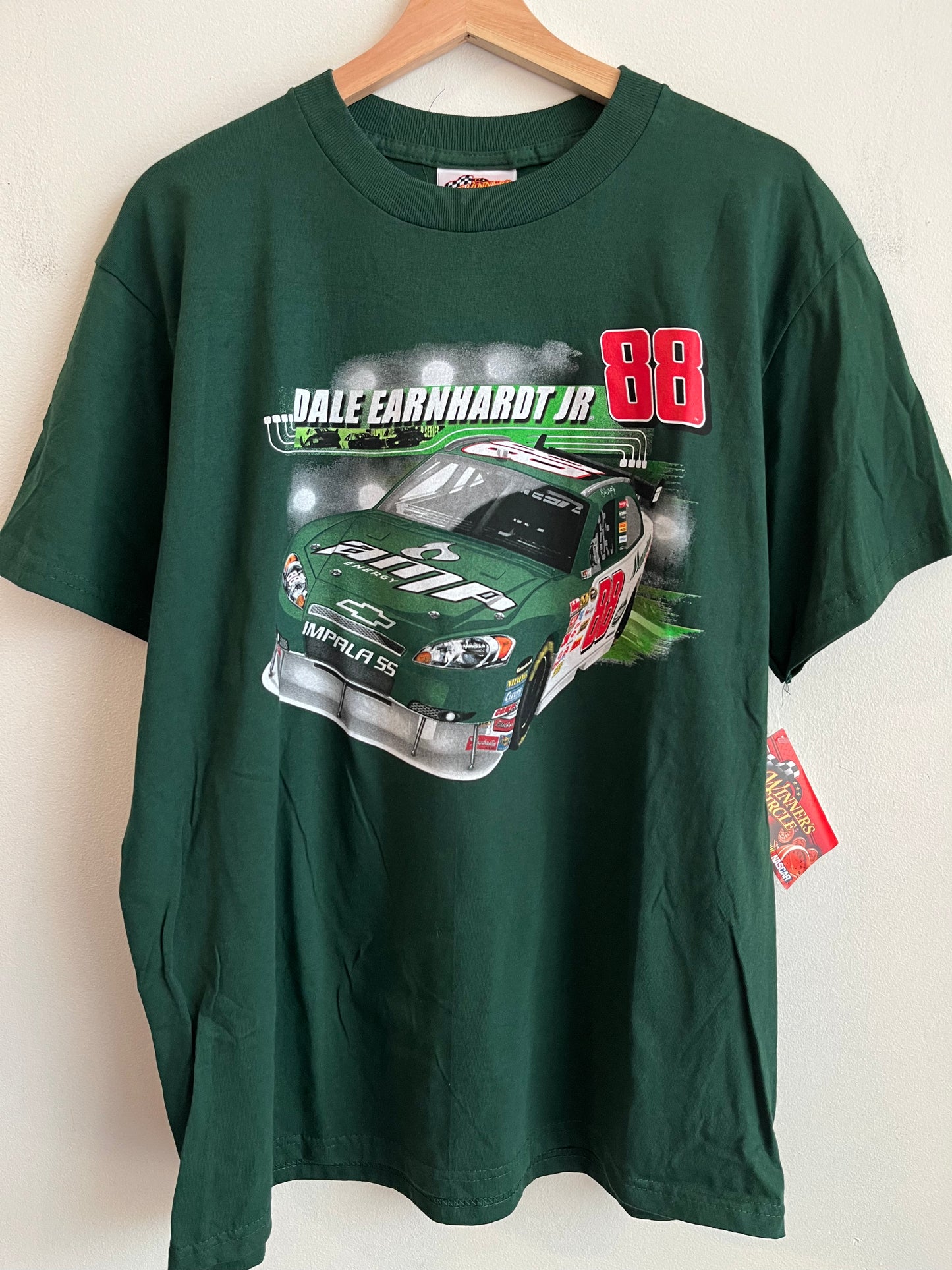2008 Dale Jr AMP Green Deadstock Nascar Tee (L)