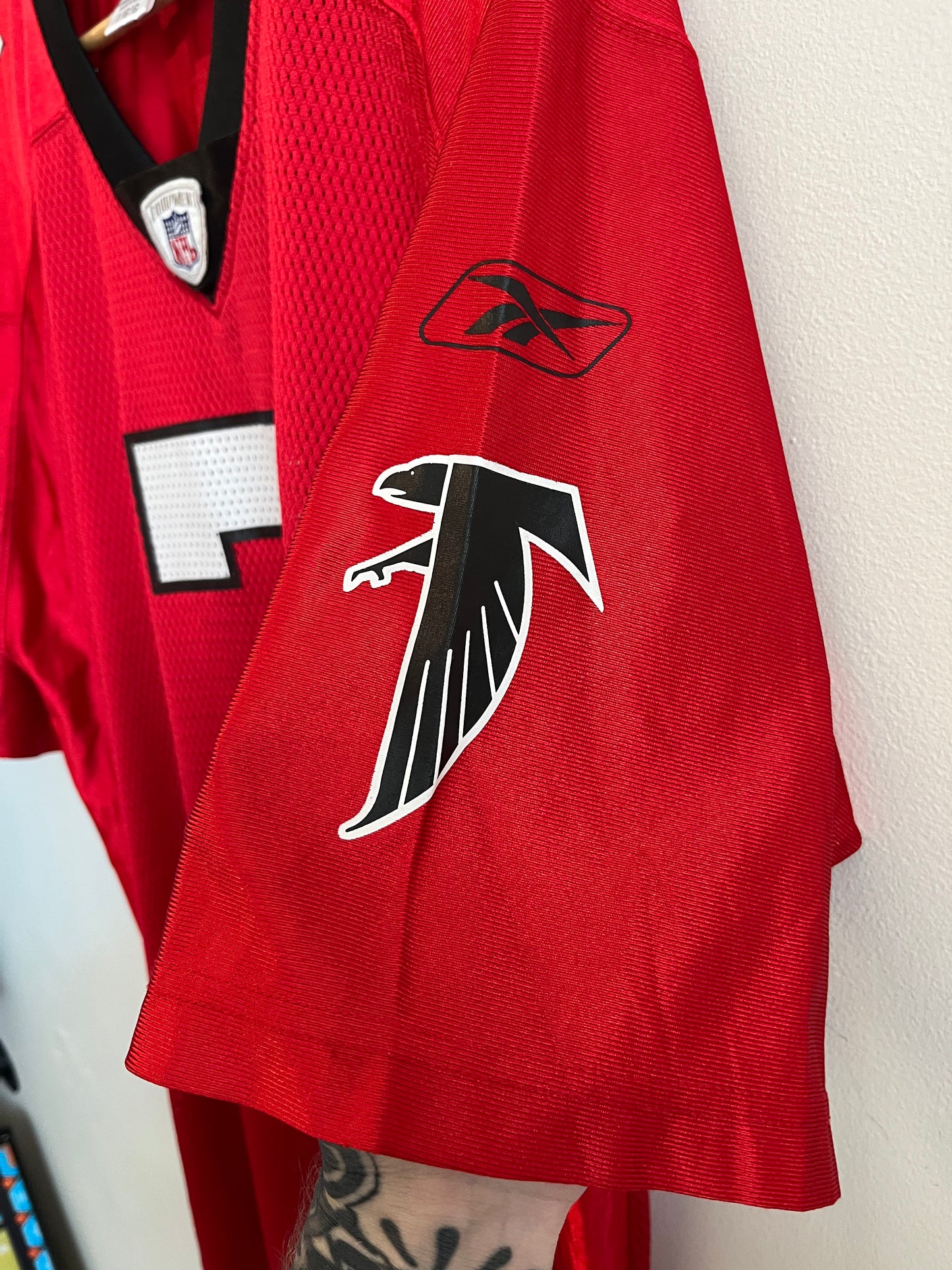 00s Atlanta Falcons Michael Vick Red Reebok Jersey (L)