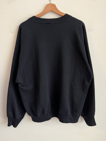 90s New York Giants Color Works Black Crewneck (XXL)