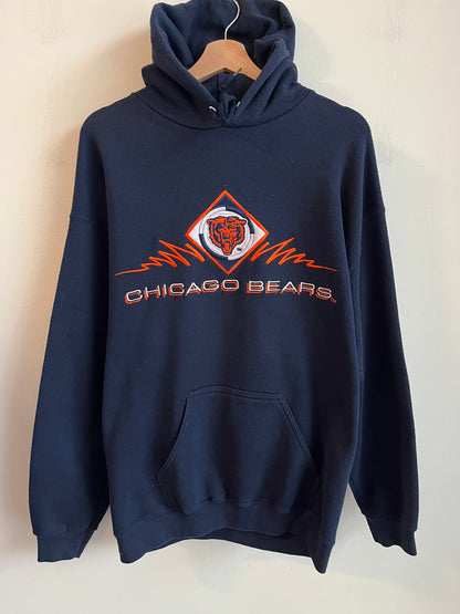 90s Chicago Bears Embroidered Logo 7 Hoodie (XL)