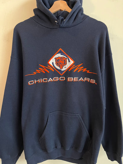 90s Chicago Bears Embroidered Logo 7 Hoodie (XL)