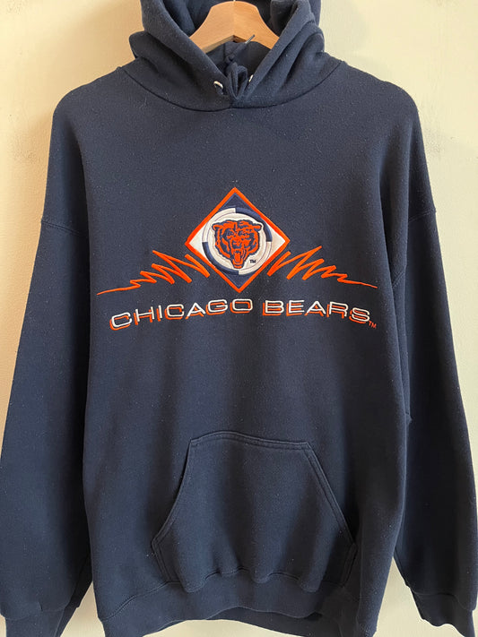90s Chicago Bears Embroidered Logo 7 Hoodie (XL)
