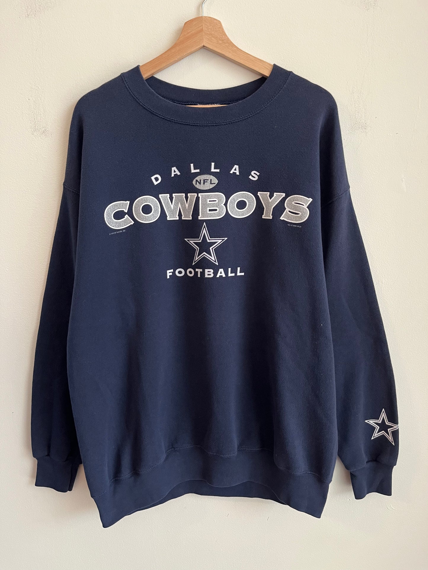 2000 Dallas Cowboys Football Lee Navy Crewneck (XL)