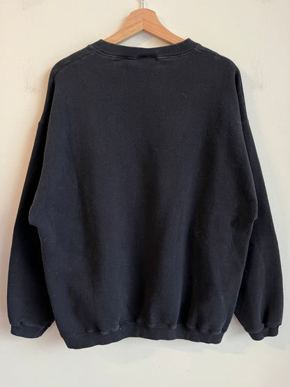 1990s New Orleans Saints Lee Embroidered Black Crewneck (XL)